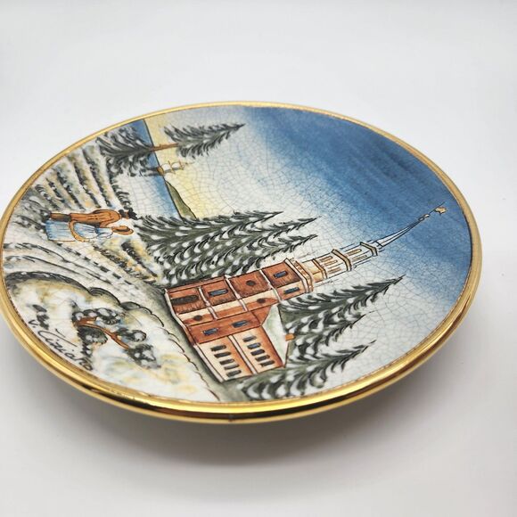 Vtg 1976 Tiziano Veneto Flair Plate Very Rare Hand Made In Italy #757 Of 5000 - Picture 6 of 9